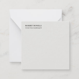 Carte De Correspondance Unique moderne Platinum Gris élégant minimaliste