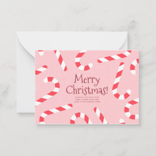 Carte De Correspondance Vacances Canne à Sucre Joyeux Noël Personnalisé