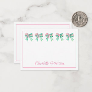 Carte De Correspondance Vaches florales roses et turquoise