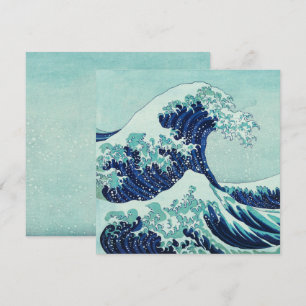 Carte De Correspondance Vagues bleues Hokusai
