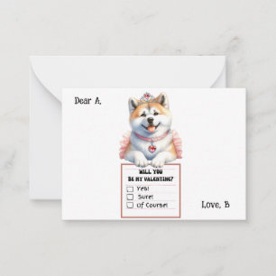 Carte De Correspondance Valentin chiots Corgi personnalisable