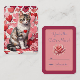 Carte De Correspondance Valentine, la salle de classe Tabby 'You're The Ca