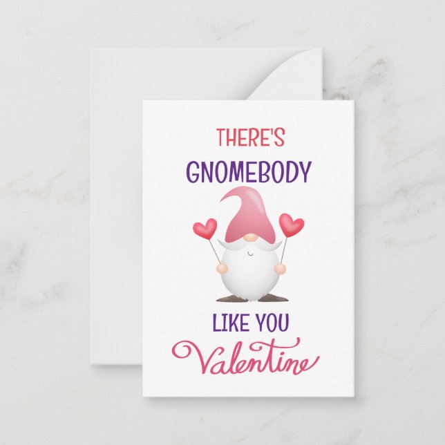 Carte De Correspondance Valentines Gnome Kids (Devant)