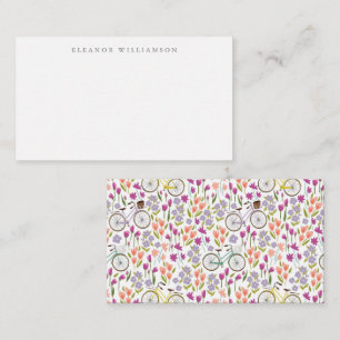 Carte De Correspondance Vélo Boho vintage Nom personnalisé Boîtier cadeau