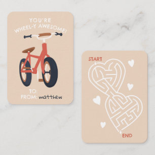 Carte De Correspondance Vélo pour enfants super classe pour la Saint-Valen