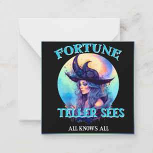 Carte De Correspondance Vendeur Fortune Bleue _ Halloween