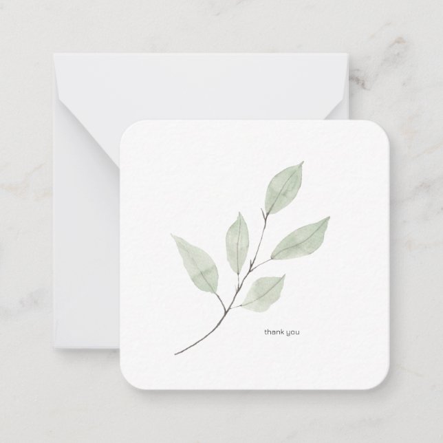 Carte De Correspondance Vert simple Blanc personnalisé arrondi (Devant)