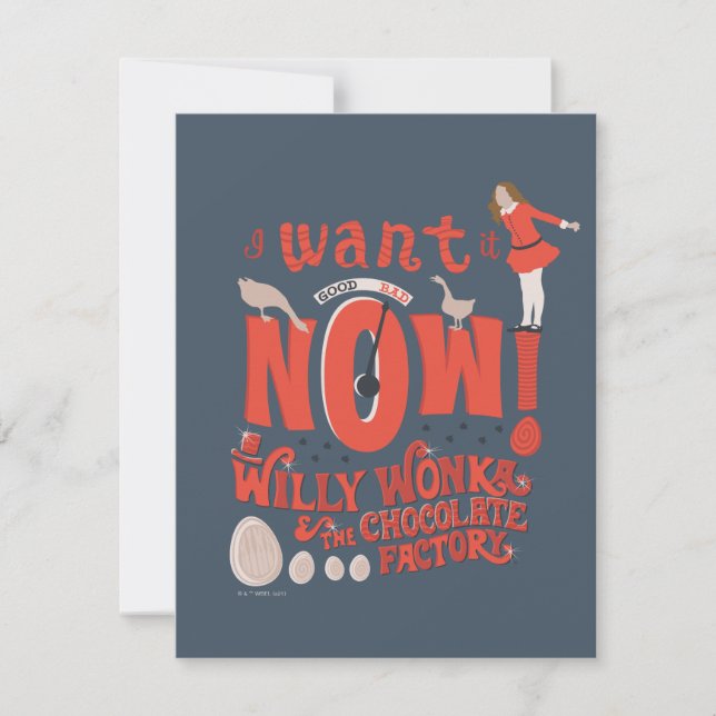Carte De Correspondance Veruca Salt - Je veux ça maintenant ! (Devant)