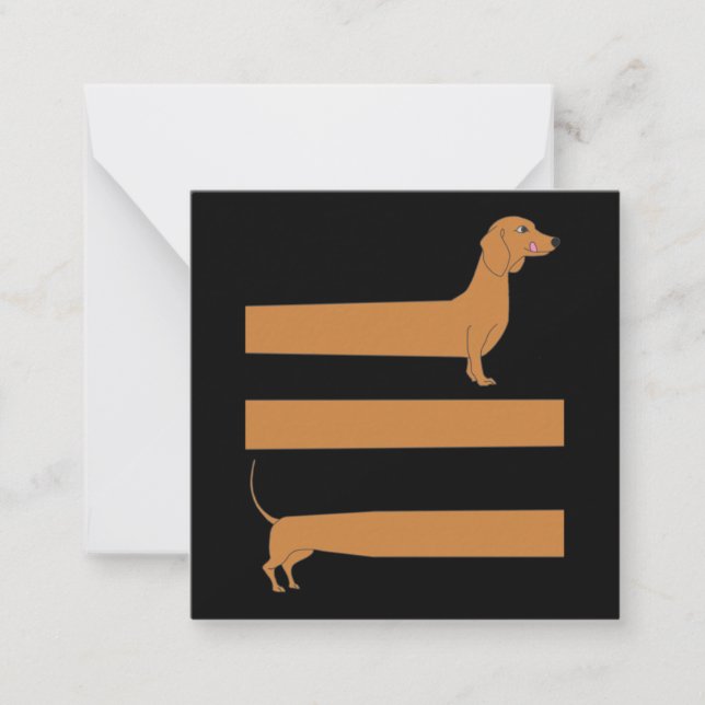 Carte De Correspondance Very long Dachshund funny (Devant)