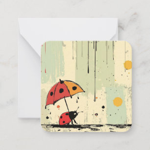 Carte De Correspondance Vibrant Ladybug Delight