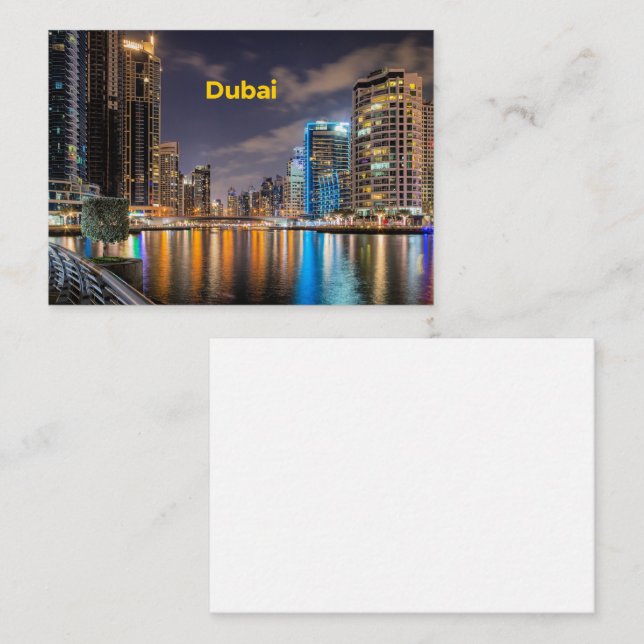 Carte De Correspondance Ville de Dubaï (Devant / Derrière)