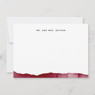 Carte De Correspondance Vin moderne Rouge Bourgogne Splash Stationalisatio