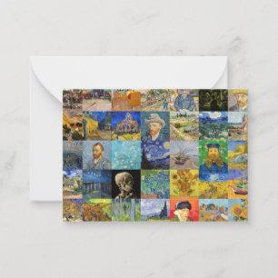 Carte De Correspondance Vincent van Gogh - chefs-d'oeuvre Mosaic Patchwork