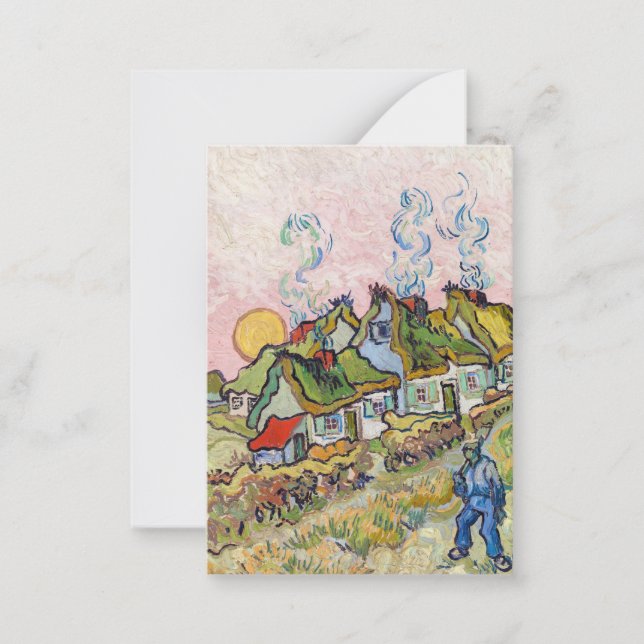 Carte De Correspondance Vincent van Gogh - Maisons et figure (Devant)