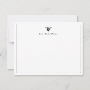 Carte De Correspondance Vintage Antique Bee Elegant Script Personnalisé