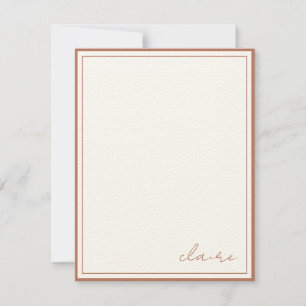 Carte de correspondance vintage en terre cuite