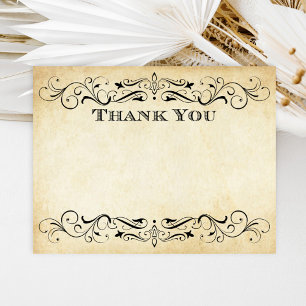 Carte De Correspondance Vintage Rustic Black Flourish Mariage