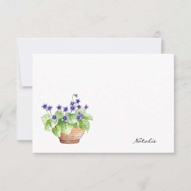 Carte De Correspondance Violets pointillés (Devant)