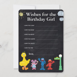 Carte De Correspondance Vœux d'anniversaire sur tableau noir pour les amis