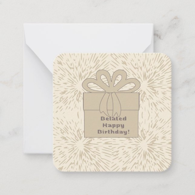 Carte De Correspondance Voeux d'anniversaire tardifs (Devant)