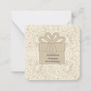 Carte De Correspondance Voeux d'anniversaire tardifs