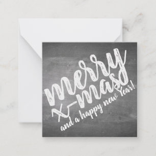 Carte De Correspondance Vœux de Noël sur le tableau noir