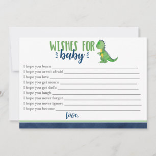 Carte De Correspondance Voeux dinosaures pour bébé