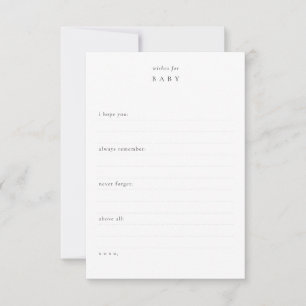 Carte De Correspondance Voeux pour bébé + Prédictions Garde-douche