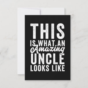 Carte De Correspondance Voici à quoi ressemble un oncle incroyable