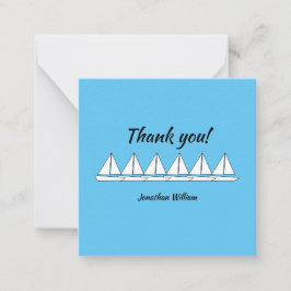Carte De Correspondance Voilier Anniversaire Note de remerciements