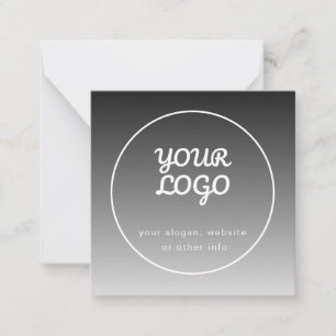 Carte De Correspondance Votre logo et votre texte   Gradient gris foncé