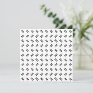 Carte De Correspondance Votre logo Motif répété de substitution simple