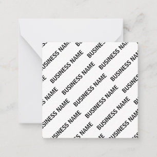 Carte De Correspondance Votre Motif de nom d'entreprise   Noir et blanc