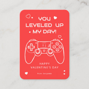 Carte De Correspondance Vous avez amélioré ma journée Gamer Saint-Valentin