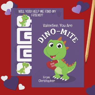 Carte De Correspondance Vous êtes Dino-Mite Dinosaur Classroom Valentine's