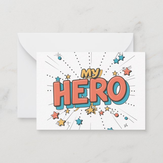 Carte De Correspondance Vous êtes mon héros (Dos)