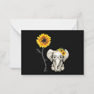 Carte De Correspondance Vous Êtes Mon Sunshine Hippie Sunflower Elephant