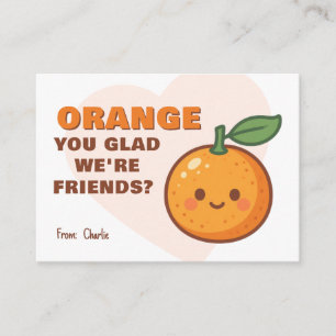 Carte De Correspondance Vous êtes orange, ravie que nous soyons amis, les