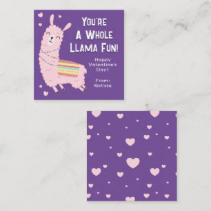 Carte De Correspondance Vous êtes une toute Llama Fun Classroom Valentine'