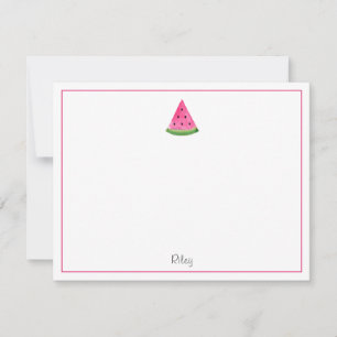 Carte De Correspondance Watercolor Watermelon Wedge