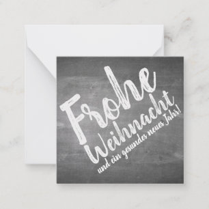 Carte De Correspondance Weihnachtsgrüße auf der Kreidetafel