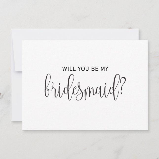 Carte De Correspondance will you be my bridesmaid (Devant)