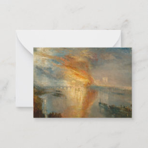 Carte De Correspondance William Turner - L'incendie du Parlement