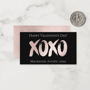 Carte De Correspondance XOXO rose pâle Jour Chic des Valentines