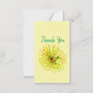 Carte De Correspondance Yellow wildflower dandelion watercolor flower