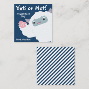 Carte De Correspondance Yeti ou pas la classe Valentine's Day Card