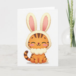 Carte de costume d'animal mignon