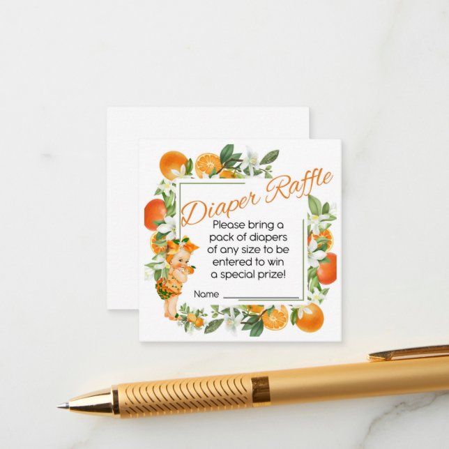 Carte de couche de Baby shower Little Cutie (Devant/Arrière en situation)