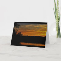 Carte de coucher de soleil Orange et Black Harvest