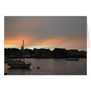 Carte de coucher du soleil de Nantucket